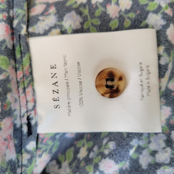 Sezane Sobral Mini Dress Garden Marine 38 or 6 - Picture 14 of 16